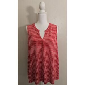 Old Navy Red Striped Tank Top